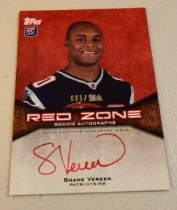 Topps Red Zone Rookie Auto 2011/100 Shane Vereen #RZRA-SV Rookie Auto RC - Imagen 1 de 2
