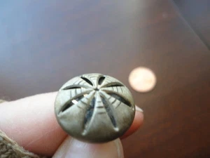 Silver cased Metal Button Shows sparkling depth 3/4"w Vintage - Picture 1 of 5