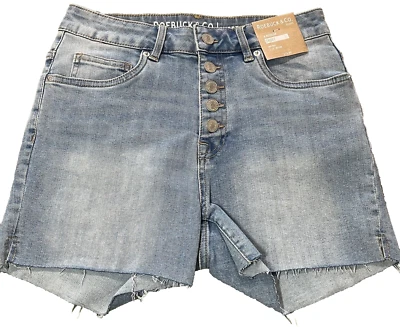 Nuevo con etiquetas Pantalones Cortos de Denim Roebuck & Co. Corte Talla 8 Regular Cortos Tiro Medio Azul Foto 1 de 4