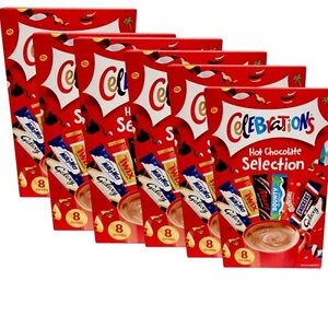 Set de regalo de selección de bebidas de chocolate caliente celebraciones 8 sobres Galaxy Mars Twix - Imagen 1 de 23
