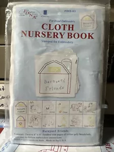 Jack Dempsey gestempelt Stoff Kinderzimmer Bücher 8"X8" 12 Seiten-Barnyard Friends - Bild 1 von 2