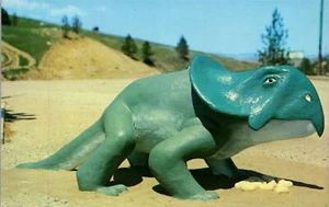Dinosaur Postcard Protoceratops E.A Sullivan Sculptor 1959 Rapid City SD - Picture 1 of 3