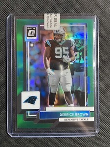 2022 Donruss Optic Derrick Brown Green Prizm #1/5 Carolina Panthers