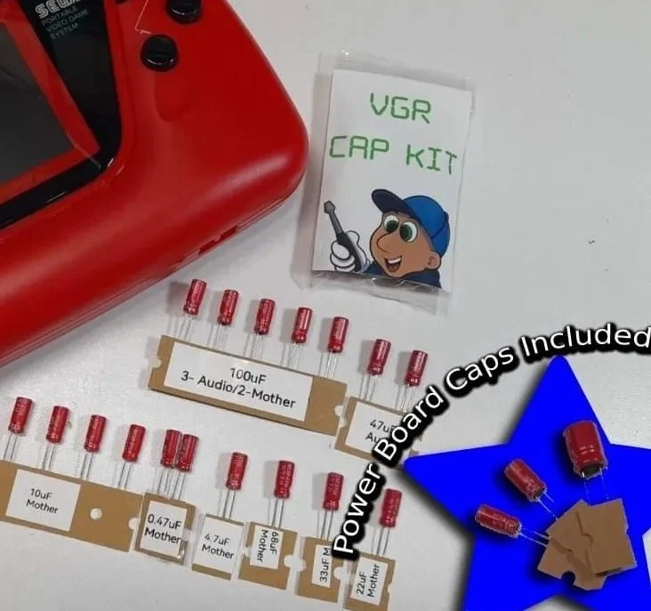 Game Gear Capacitor Kit (Full Replacement | VA0 - VA1) - Image 1 of 4