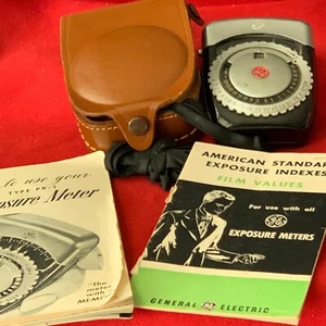 EXPOSURE METER TYPE PR-1 GENERAL ELECTRIC 1952 US Pat.2206670 FOR FILM OR PLATES - Picture 1 of 12