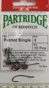 PARTRIDGE "  Patriot Single  "  CS16/1B  Size :8 , Qty =10pcs Up-Eye  SALMON - Picture 1 of 2