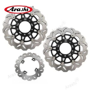 Front Rear Brake Discs For Kawasaki Ninja ZX6R 2007-2016 ZX-6R ZX-6RR 2005 2006 - Picture 1 of 12
