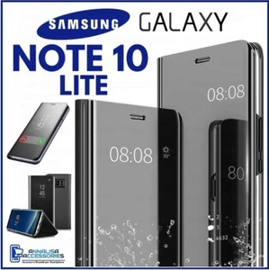 FUNDA LIBRO FLIP COVER CLEAR VIEW para SAMSUNG GALAXY NOTE 10 LITE CARCASA NEGRA - Imagen 1 de 11