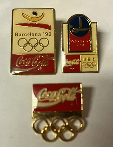 Synchronized Swimming Olympic Pin ~ 1992 Barcelona Coca-Cola ~ Coke ~ Lot of 3 - Bild 1 von 7
