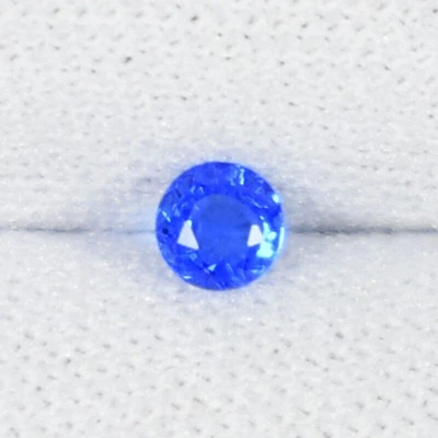 0.12 ct ULTRA RARE COLLECTION GEMS" NATURAL ROYAL BLUE HAYUNE Round See Vdo GL - Image 1 of 2