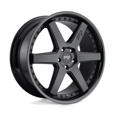 Niche M192 Altair 18x8.5 +42 Gloss & Matte Black Wheel 5x112 (QTY 4) Foto 1 de 4