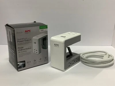 APC SurgeArrest Ess Multi-Use 6 Outlet Surge Protector White Desk Clip PE6U4W - Image 1 of 2