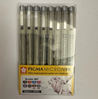 Pigma Micron PN 8pk Colors Fine Tip Water Based Pigment Marker - Image 1 of 3