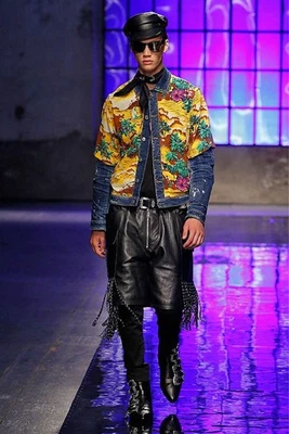 Dsquared2 Denim Jacket 2018 SS Runway Model Size 48 44cm Shoulder Italy - Image 1 of 4