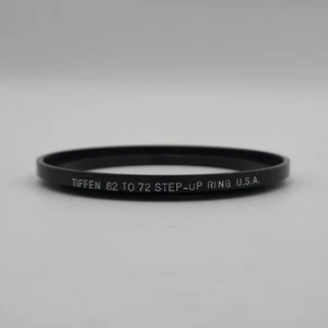 Tiffen 62mm to 72mm lens ring step Up threaded male to female thin profile wide - Picture 1 of 8