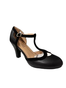 Journey Collection, Olina, Womens Size 8.5, Strapped Heels, Black NIB - Picture 1 of 4