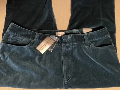 Pantalones de Pana CHICO'S Chicos Talla 3 (US 16) Dover Felicia Azul Hierba Nuevas Etiquetas Foto 1 de 4