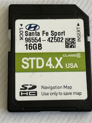 2016 2017 2018 HYUNDAI SANTA FE SPORT NAVIGATION USA MAP SD CARD 96554-4Z502 OEM - Image 1 of 2