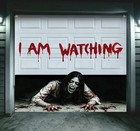 7x8 Ft Halloween Garage Door Cover Scary Crawling Female Zombie Decorations