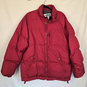 Chaqueta acolchada Old Navy para mujer grande roja relleno polar forrada bolsillos con cremallera completa - Imagen 1 de 8