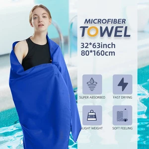 Microfiber Towel Quick Dry Towel Travel Towel Sports Towel Beach Towel Sandproof - Picture 1 of 19