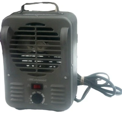 Vintage Lakewood Electric Space Heater Fan 792/JR 750W & 1500W Industrial Heat  - Image 1 of 4