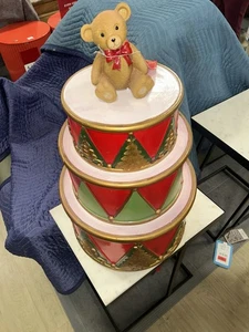 Viral Martha Stewart Stool Bear Sitting On Drums Decor , Ships Next Day! - Picture 1 of 6