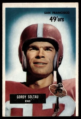 1955 Bowman #66 Gordy Soltau 49ers VG (stamp) - Image 1 of 2