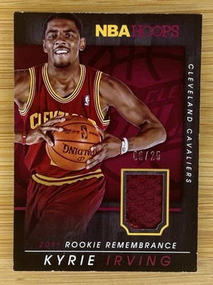 #/25🔥 2014-15 Hoops #5 Kyrie Irving Rookie Remembrance Rookie Patch Player Worn - Image 1 of 2