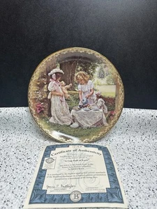 Vintage Sandra Kuck A Cup Full of Love Deko Sammlerstück Kunst Teller 1238B mit COA - Bild 1 von 3