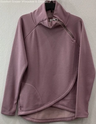 NUEVO CON ETIQUETAS Athleta Mujer Pullover Sudadera Acogedora Karma Asimétrica Lavanda Talla S Foto 1 de 3