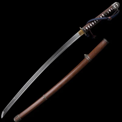Oficial Japonés Sable Samurai Katana Espada Doblada Acero Palisandro Sakura Gunto Foto 1 de 4