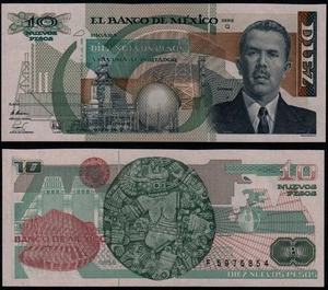 MEXICO 10 NUEVOS PESOS (P95) 1992 UNC - Picture 1 of 1