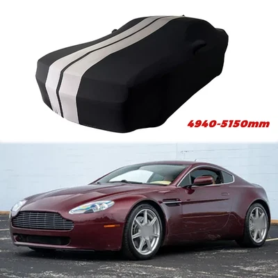 Black/Grey Indoor Stain Stretch Soft Car Cover For Aston Martin V8 Vantage 06-17 - Изображение 1 из 4