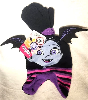 Halloween Vampirina Niño Pequeño Gorro Sombrero y Guante Conjunto Disney Invierno Equipo Nuevo con Etiquetas Foto 1 de 4