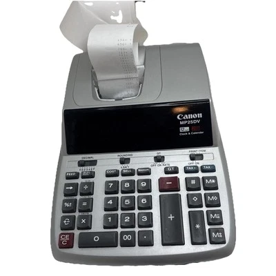Canon MP25DV Desktop Printing Calculator - Gray - Image 1 of 4