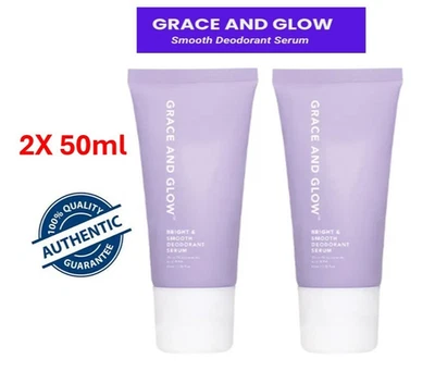 2x Suero desodorante Grace And Glow 50 ml | Blanqueamiento suave antiolor Roll-On Foto 1 de 4