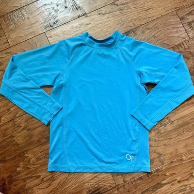 OP мальчиков / девочек размер средний (8) синий длинным рукавом Rash Guard плавать рубашка, B #36 - Изображение 1 из 4