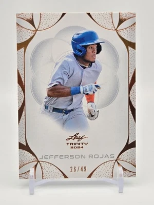 2024 Leaf Trinity Baseball JEFFERSON ROJAS Bronze Base 26/49 #109 - Image 1 of 2