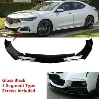 Fit For Acura TLX 2018-2020 Front Bumper Lower Lip Spoiler Splitter Black Trim   Foto 1 de 4
