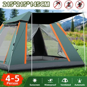 5 Person Tent Camping Auto Instant Pop Up Shelter Hiking Fishing Shade Outdoor - Picture 1 of 12
