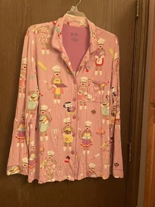 NICK & NORA Sock Monkey Baking Damen XL Pyjama Oberteil Mehrfarbig Modal Viskose - Bild 1 von 13