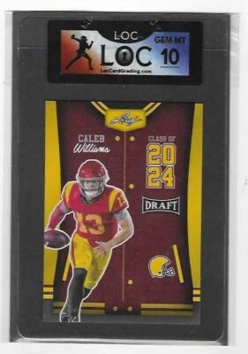 2023 LEAF CLASS OF 2024 YELLOW CALEB WILLIAMS LOC 10 GEM ESTADO PERFEITO - Imagem 1 de 3