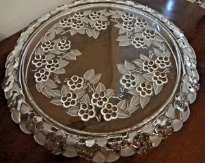 VINTAGE MIKASA CRYSTAL CARMEN WALTHER GLASS W GERMANY CAKE PLATE 13" - Picture 1 of 10