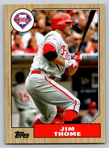 Tarjeta de béisbol 2022 Topps Archives #219 Jim Thome 1987 diseño de los Filis - Imagen 1 de 2