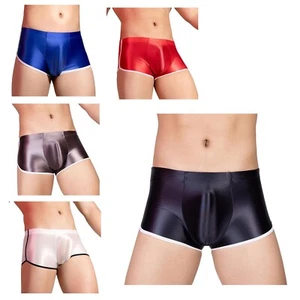 Mens Boxer Brief Swimwear Panties Silky Underwerar Bulge Pouch Shorts Nylon - Bild 1 von 69