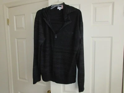 Calvin Klein,Men's Sweater ,60%Cotton40%Modal, XL , Black , Zipper Collar, Hood - Image 1 of 4
