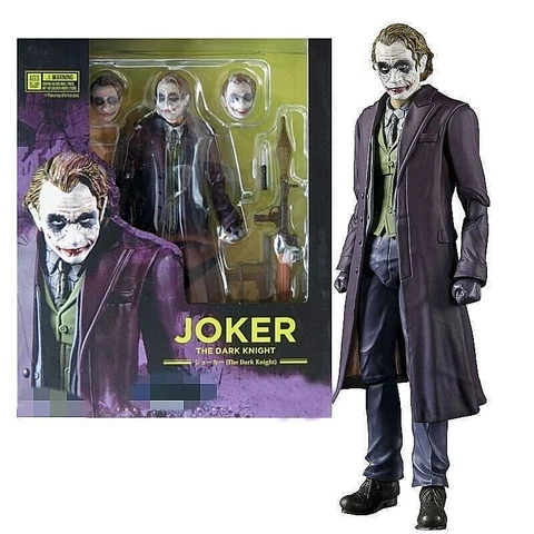 NECA SHF DC Comics Batman Dark Knight Heath Ledger Joker 7" Action Figure Toy Cover