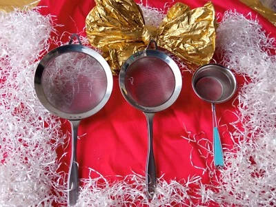 Tris di colini a maglia fine in acciaio - Immagine 1 di 3