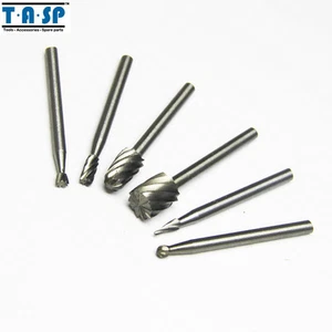 6PCS Dremel HSS Rotary Burr Set Routing Router Bit Mill Cutter Rotary Tool - Picture 1 of 6